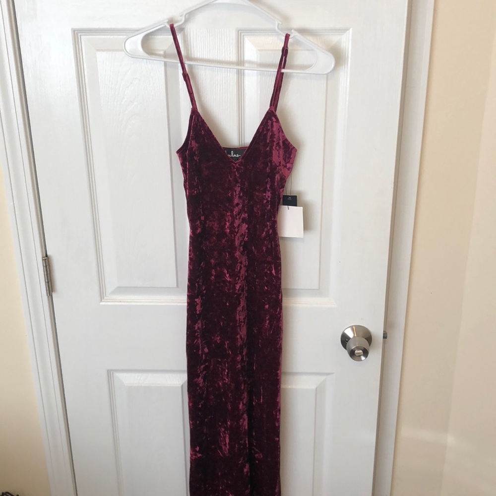 Crushed velvet dress